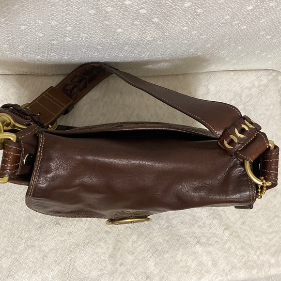 *SOLD*Coach Bleecker 65th Anniversary Jaquared Canvas Leather Shoulder Bag/Brown - Picture 13 of 17